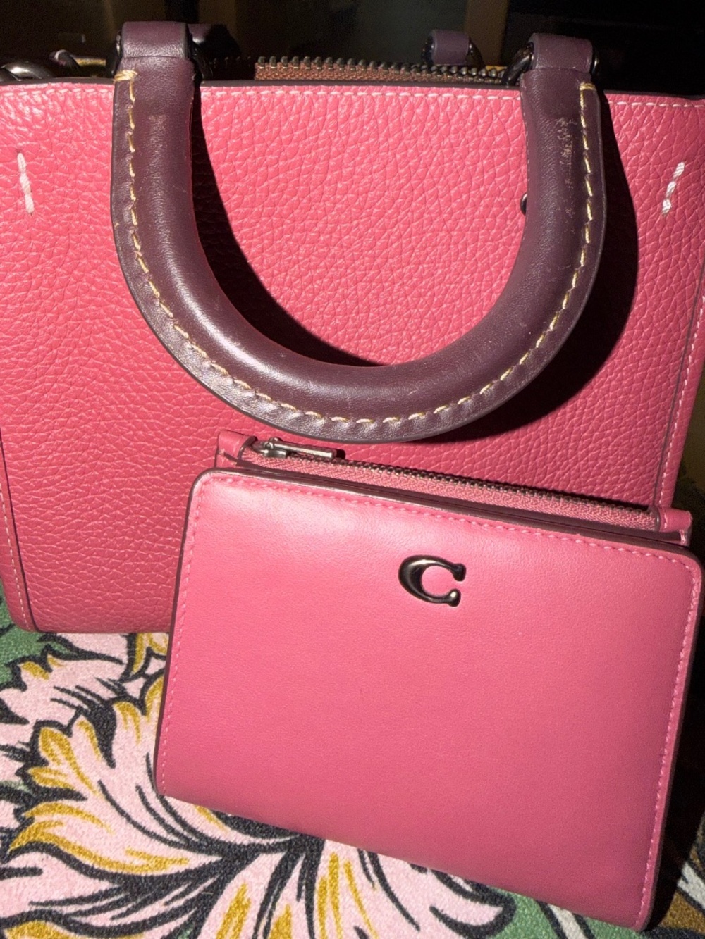 Coach Rogue 20 Bag Color block Leather Pewter